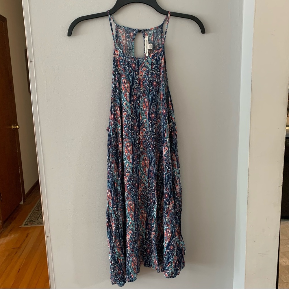 American Eagle Sleeveless Pattern Swing Dress